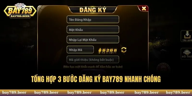 Tổng hợp 3 bước đăng ký BAY789 nhanh chóng